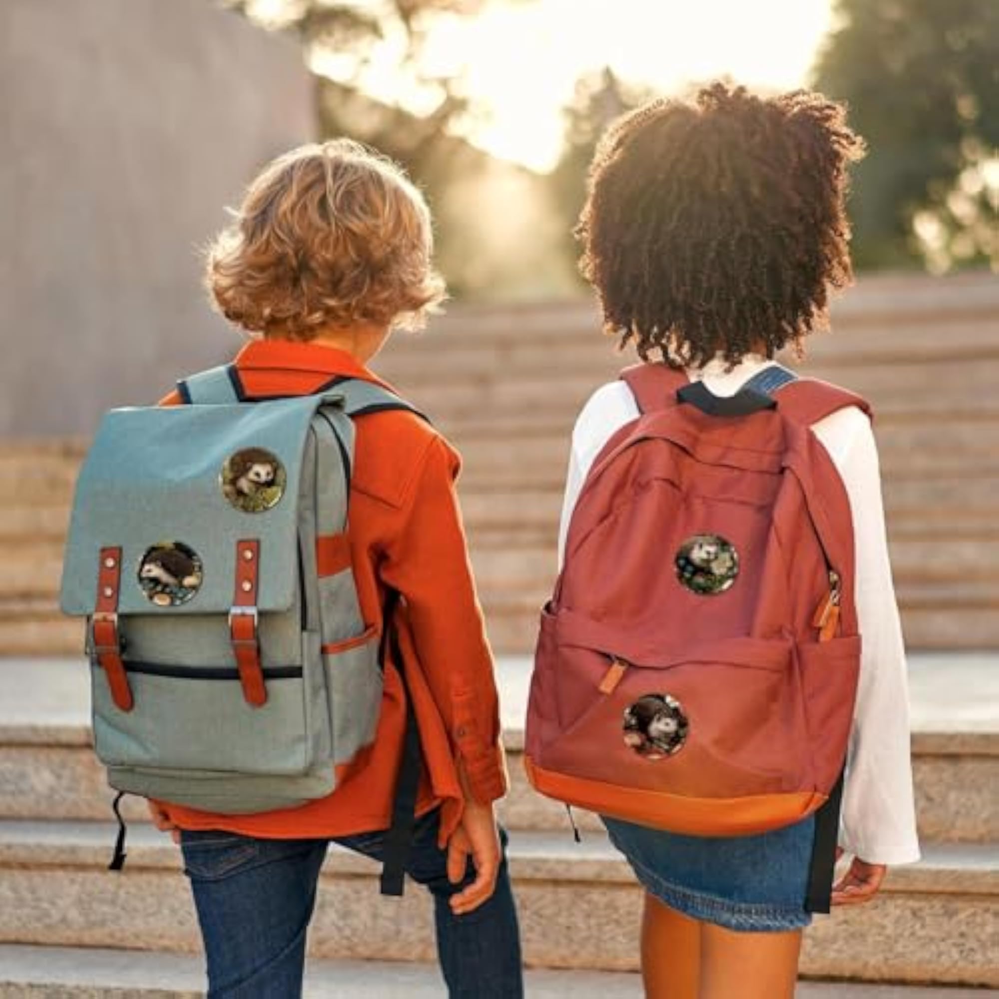 6-Pack Children's Trendy Button Pins, Adorable Brooches